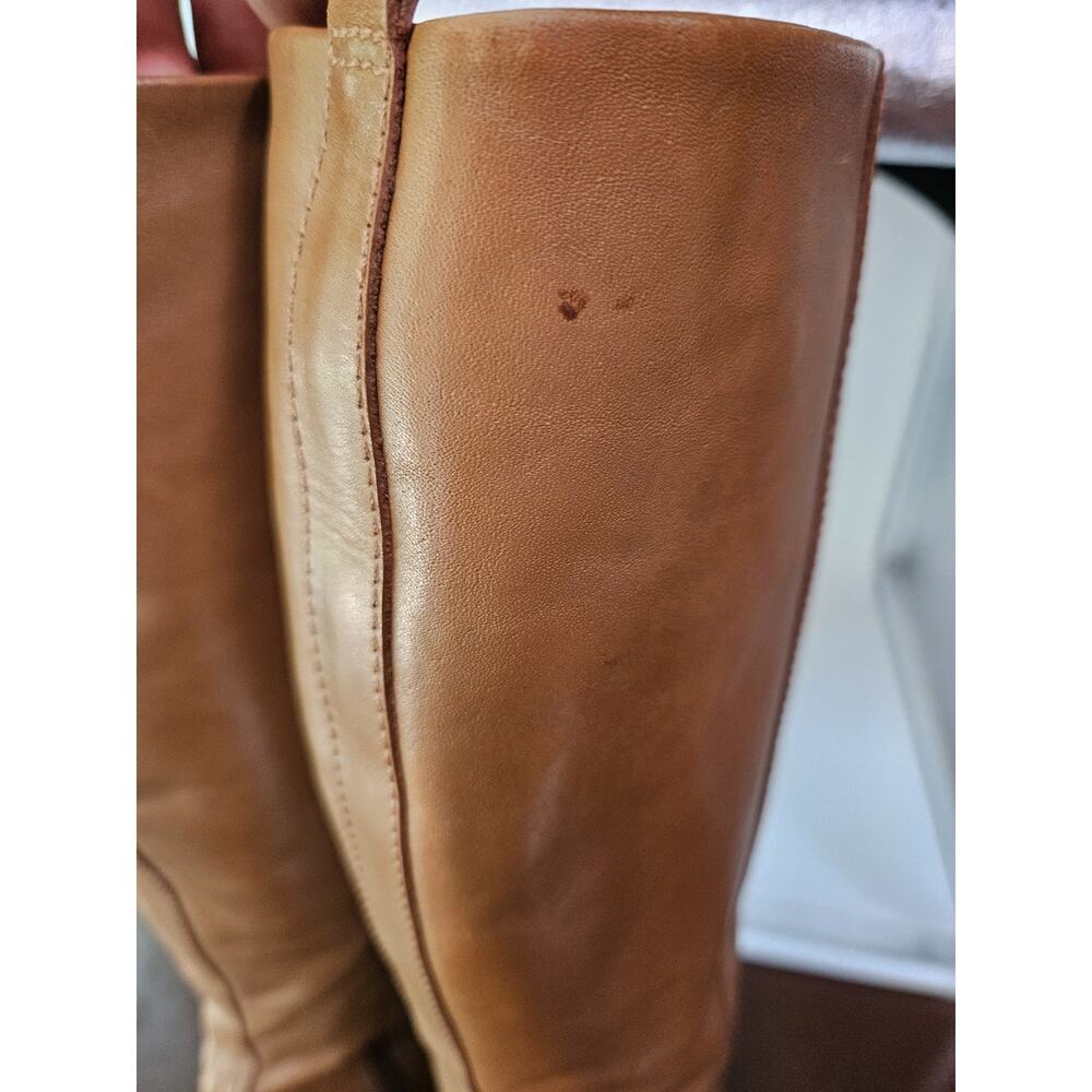 Tory Burch Brown Leather Knee High Boots, Side Zip ,Round Toe EU 38 US 7M - Picture 9 of 12